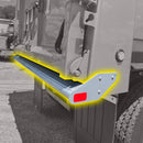 Isolated Image of Bolt-On Steel Apron for Dump Bodies, 8", 96" Width from Pik Rite Parts