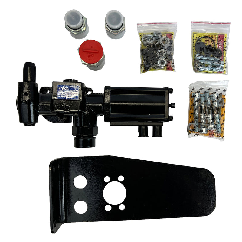 image of Hydraulic Tipping Valve, Air Shift, 2000 PSI Relief, w/ Mount & Fittings from Pik Rite Parts