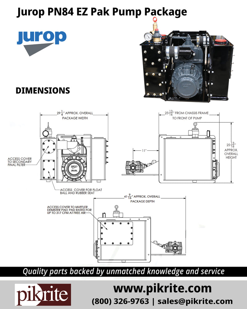 Jurop PN84 Pump Package - Pik Rite Quality Parts