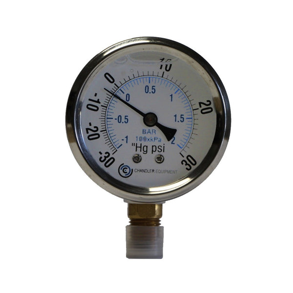 Photo of Vacuum/Pressure Gauge 4" Liquid Filled 1/4 Stem