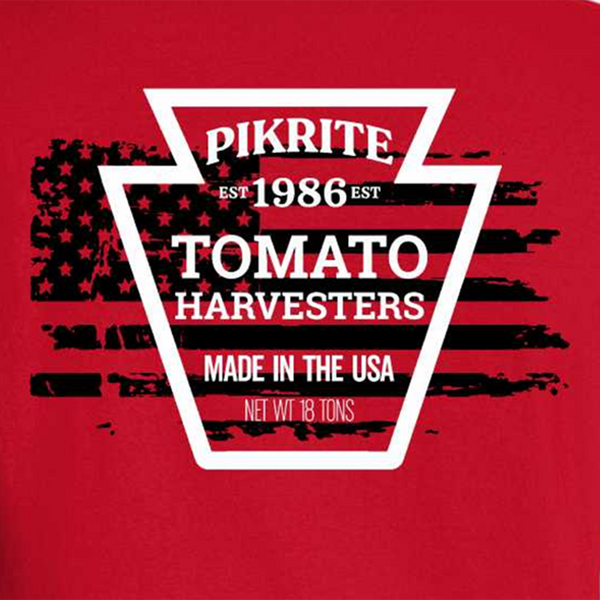 Photo of Pik Rite Harvester T-Shirt, Red, Close Up of Back of Shirt 