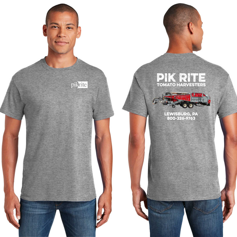 Photo of Pik Rite Harvester T-Shirt, Graphite Heather Gray, Front and Back
